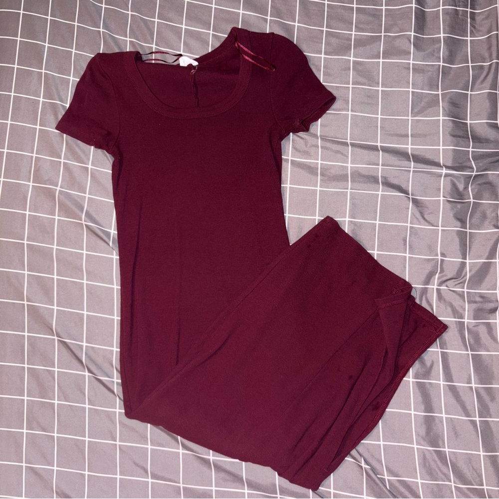 Cotton On Burgundy Bodycon Maxi Dress
